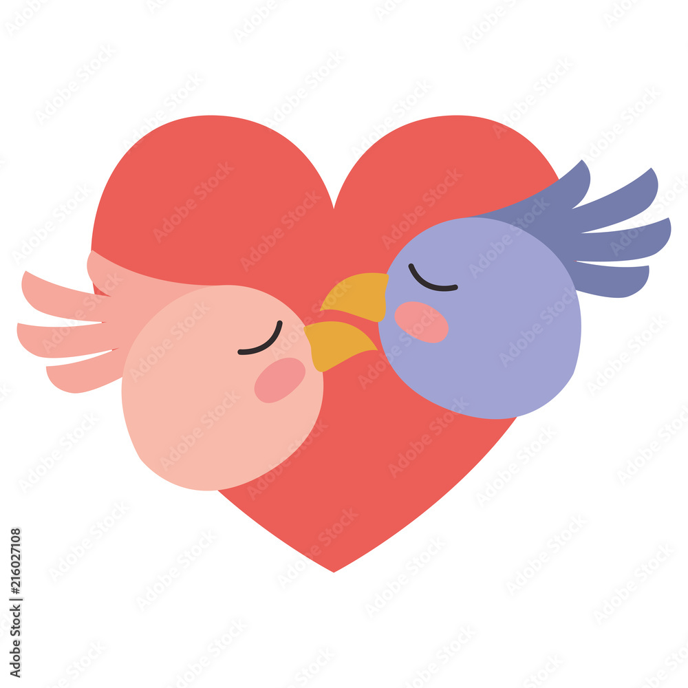 cute birds couple in heart vector illustration design cute birds couple in heart vector illustration design