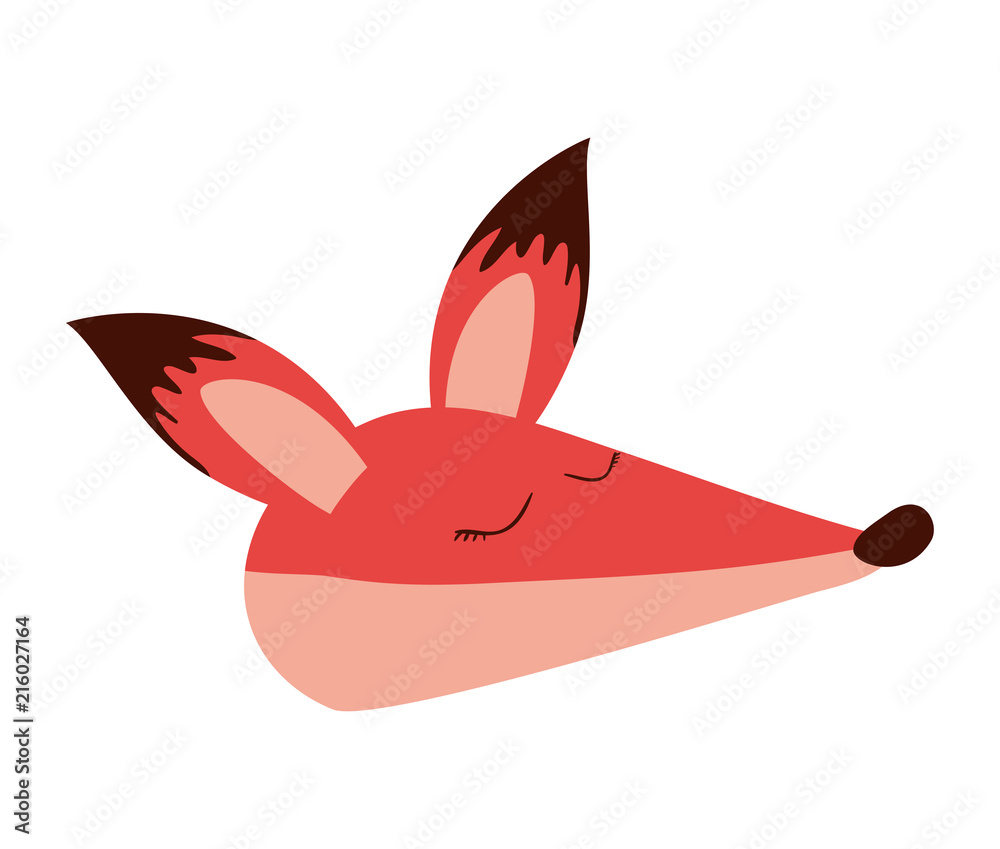 wild fox animal head vector illustration design wild fox animal head vector illustration design