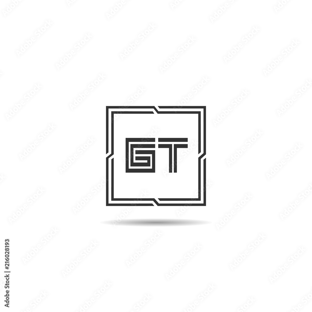 Initial Letter GT Logo Template Design Initial Letter GT Logo Template Design