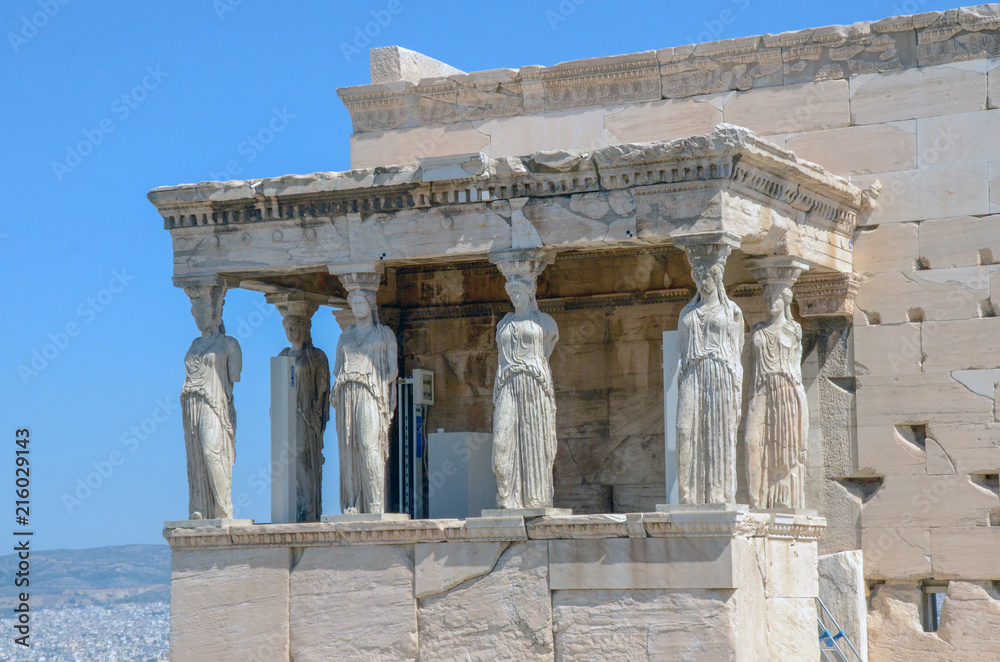 Erechtheion of the Acropolis in Athens Greece