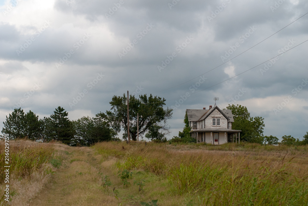 House with cloudy sky House with cloudy sky