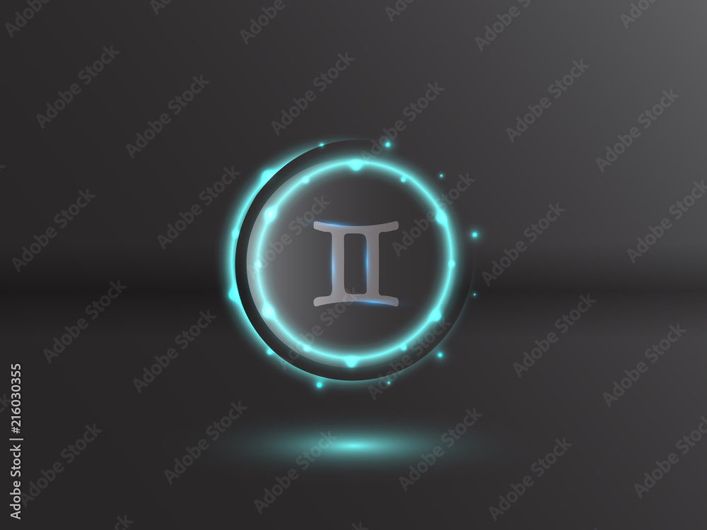 Glowing zodiac symbol Glowing zodiac symbol
