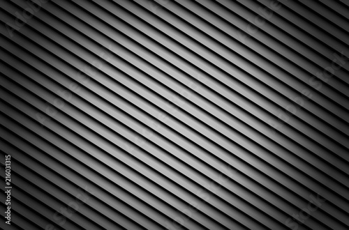 black gray diagonal blinds stripes with spot light effect in the middle