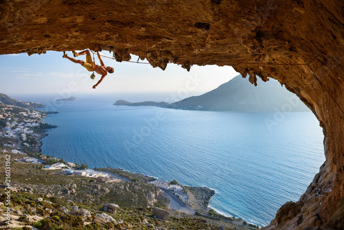 Great view of Kalymnos Island. Picturesque summer sunset on famous Greek,Europe