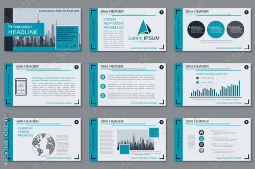Professional business presentation, slide show vector design template