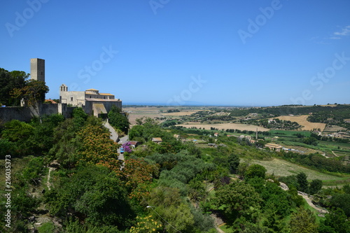 Quadro su tela Lazio - panorama da Tarquinia sulla Maremma Laziale