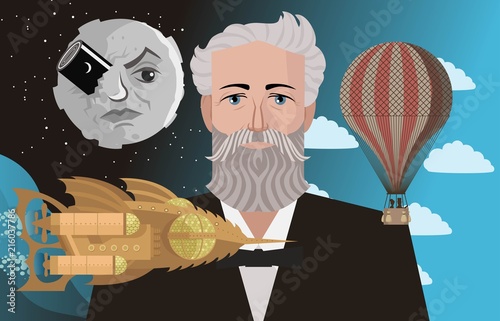 jules verne science fiction retro writer