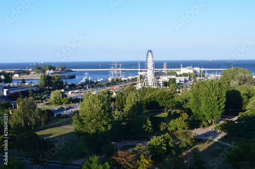 Widok z lotu ptaka na Skwer Kościuszki w Gdyni, Pomorze/Aerial view of Kosciu...