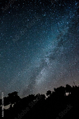 Perseid Meteor shower and stars