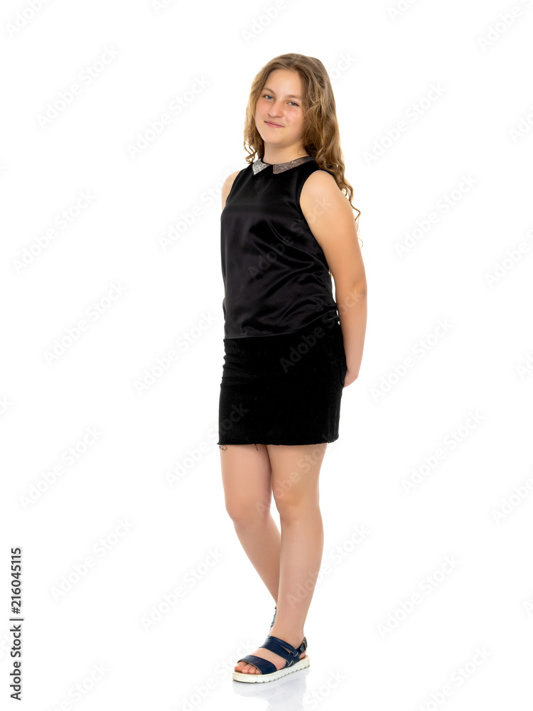 Beautiful teenage girl in full growth Beautiful teenage girl in full growth