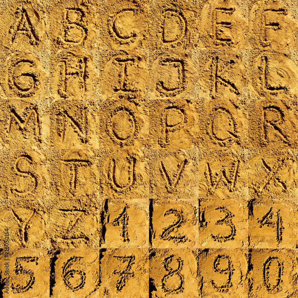 sand alphabet collection