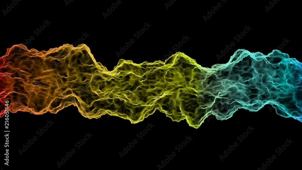 Colorful glowing animated waves of energy, loop with alpha channel, 4k 30fps