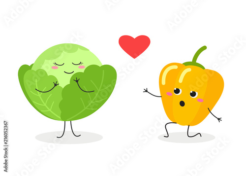 Romantic veggie scene