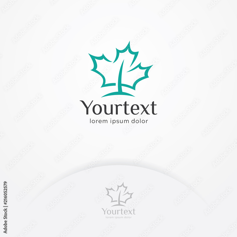 Maple leaf logo. Vector leaves of maple trees, a symbol of Canada ...