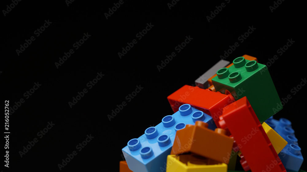 Naklejka premium colorful plastic constructor background