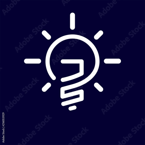 J S Initial Letter with creative bulb Logo vector element. Initial letter bulb Logo Template