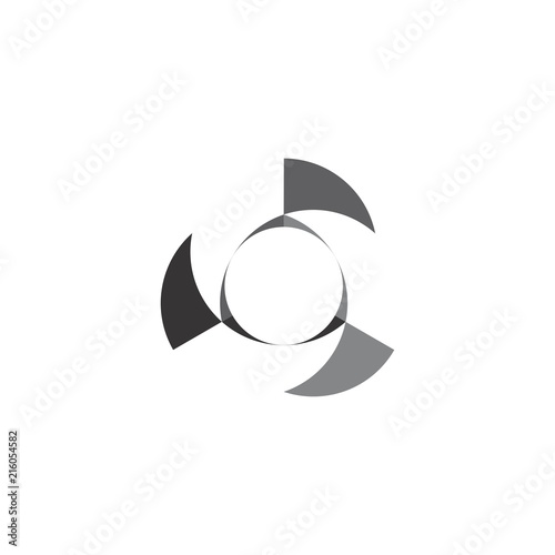 Triple blade rotary logo
