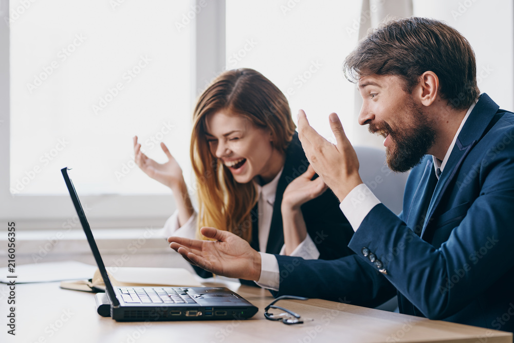 business colleagues are laughing business colleagues are laughing