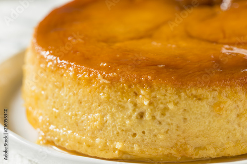 Sweet Homemade Spanish Flan Dessert photo