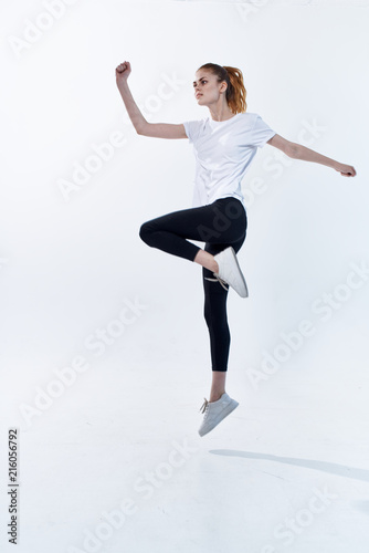 jump woman sport fitness