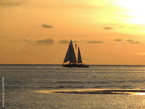 Sunset and sails