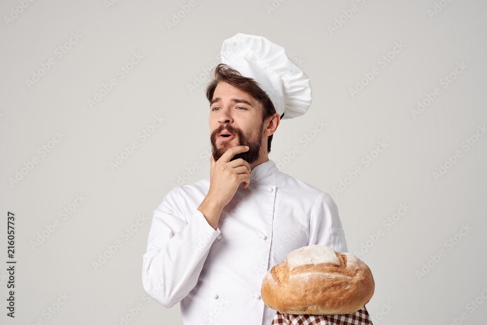 baker with loaf