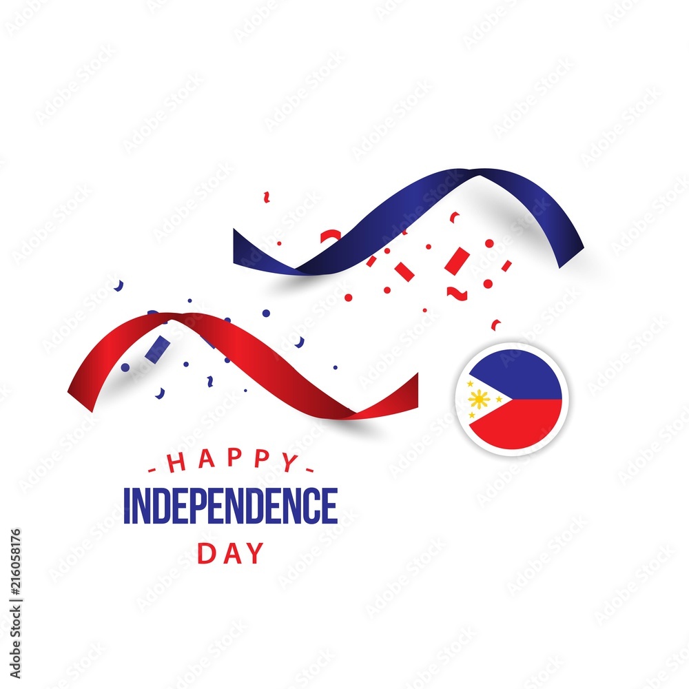 Obraz premium Happy Philippines Independent Day Vector Template Design Illustration