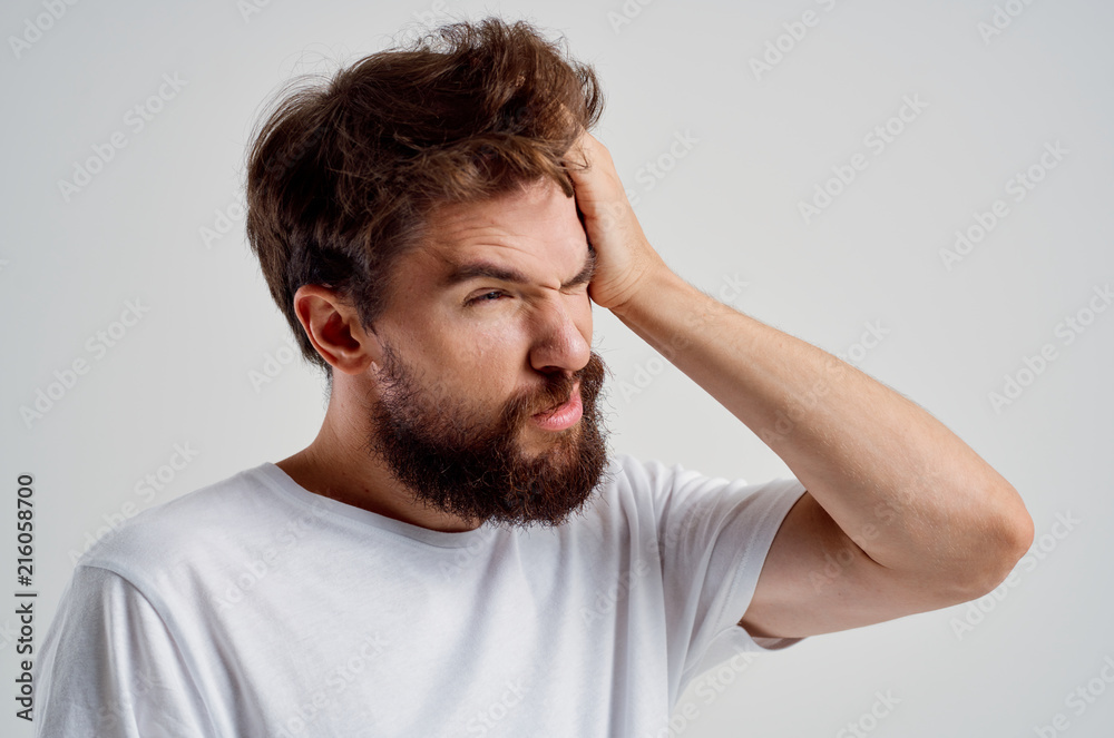 Fototapeta premium a man with a headache