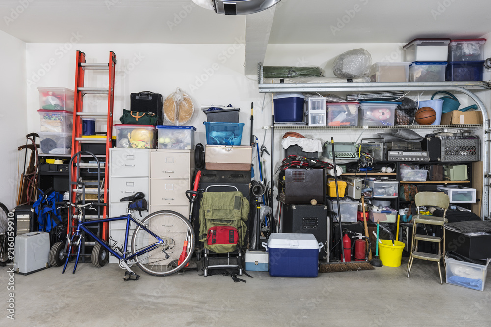 Garage Stuff stock photo. Image of shelf, bucket, speaker - 13895504