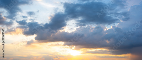 Panorama sunset sky background © yotrakbutda