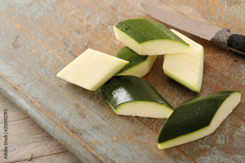 Schilderij op canvas courgette diamond cut