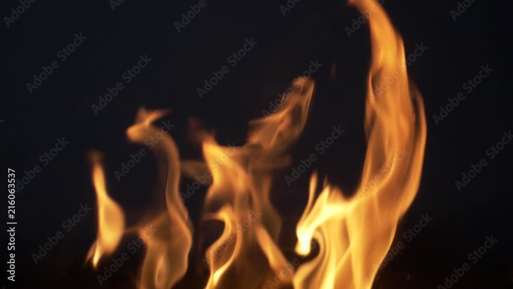 Flames bursting in 180fps slow motion, tilt up Flames bursting in 180fps slow motion, tilt up