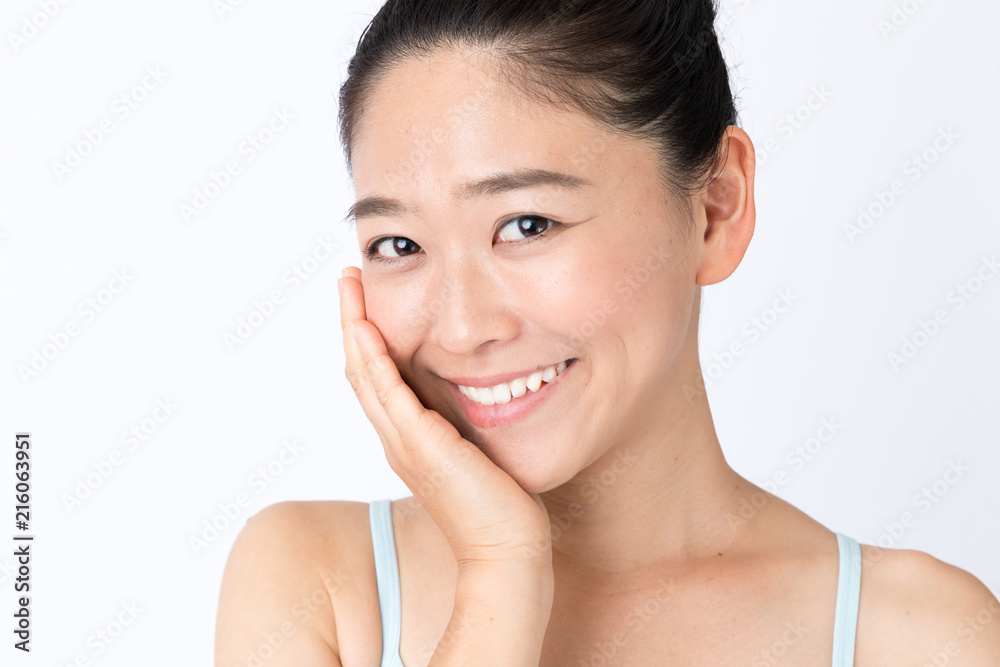 portrait of attractive asian woman beauty image on white background portrait of attractive asian woman beauty image on white background