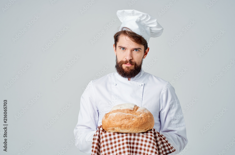 baker with fresh bread