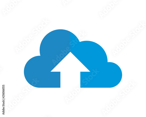 upstairs blue cloud image vector icon logo symbol
