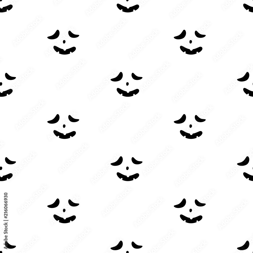 Set of scary faces Halloween pumpkins