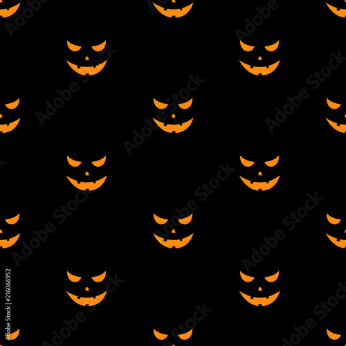 Set of scary faces Halloween pumpkins