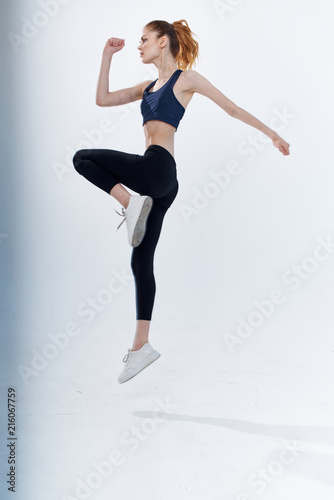 sport fitness woman jumping