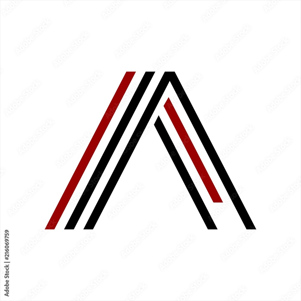 AA, AL, AI, AAL initials line art geometric company logo