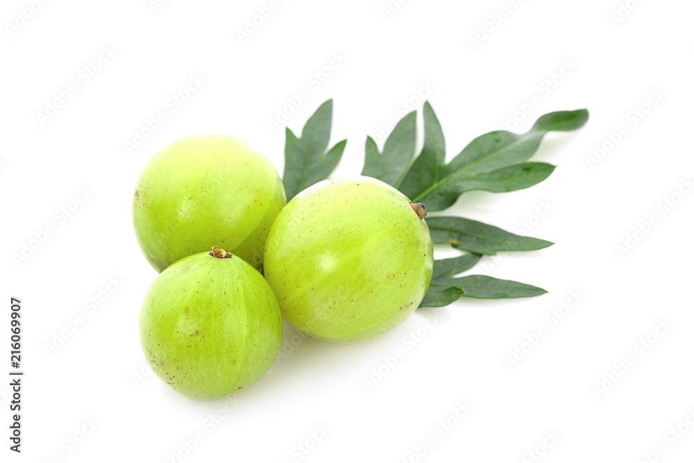 Indian gooseberry isolated on white background Indian gooseberry isolated on white background