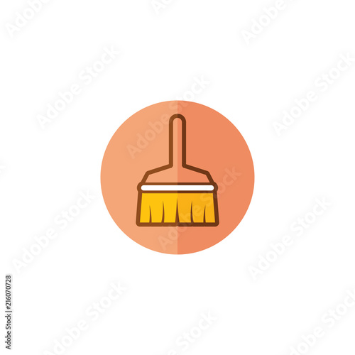 Broom and cleaning logo or icon design template