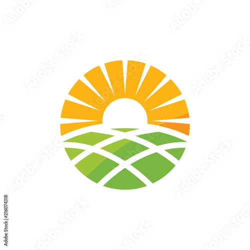 Solar energy logo design template
