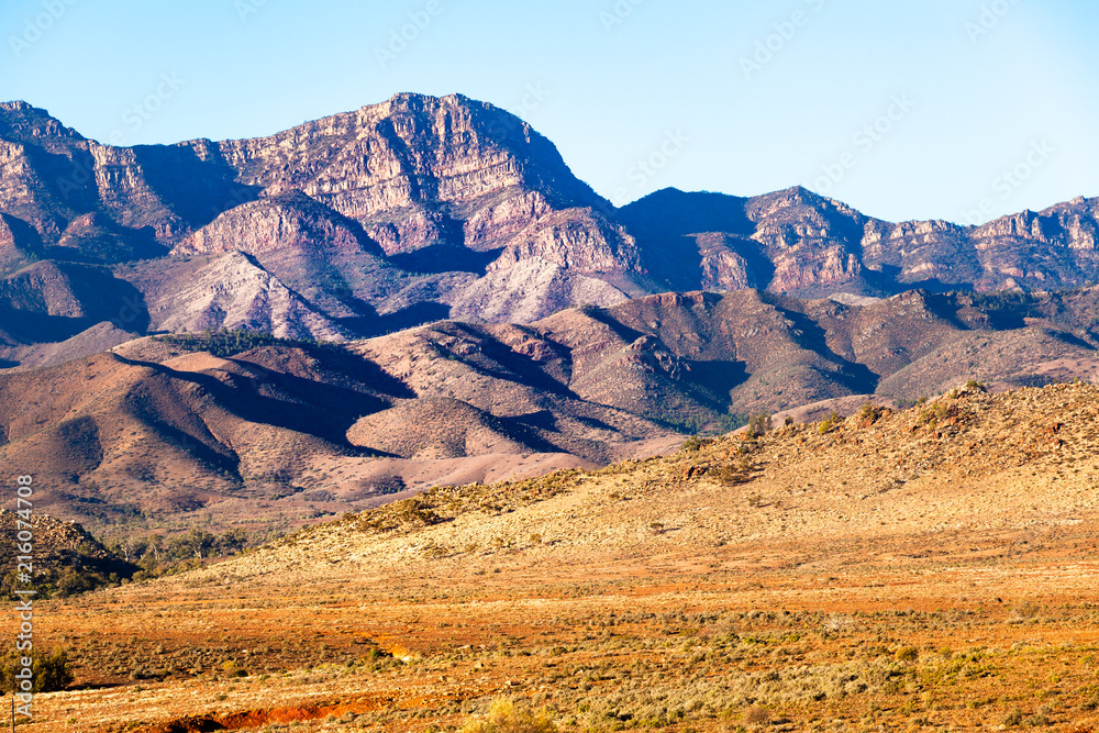 Scenic hills and cliffs of Flinders Ranges in South Australia