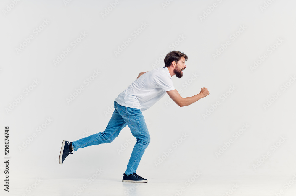 man jumping in the air