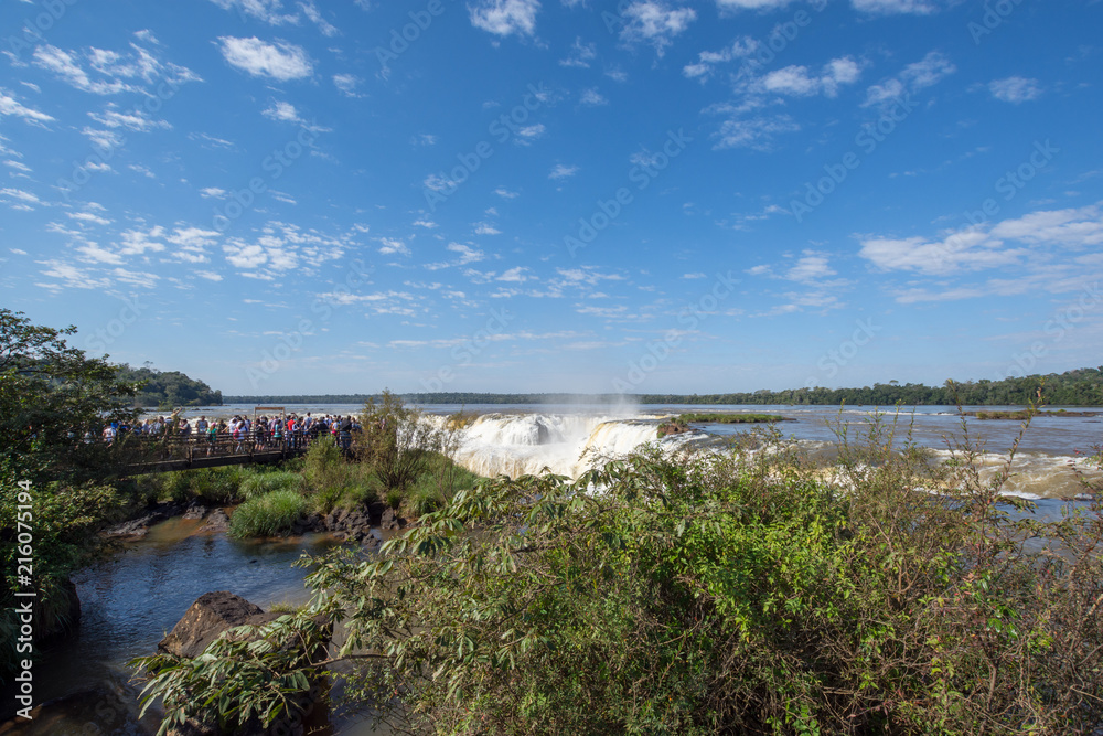 Puerto Iguazú, Misiones, Argentina. July 2018. Throat of the Devil in the Iguazu Falls seen by the Argentinean side.