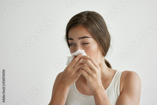 woman has the flu