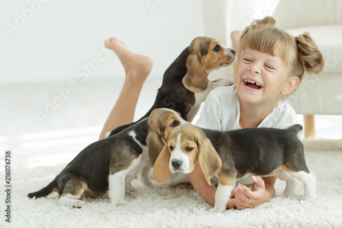 Child with dog 