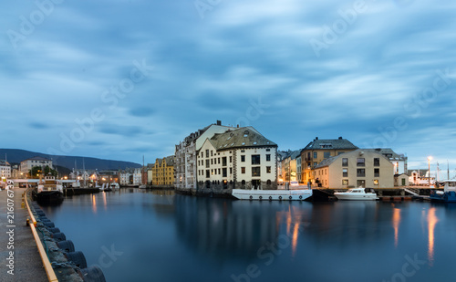 Art Nouveau buildings in Alesund, Norway.