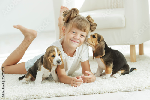 Child with dog 