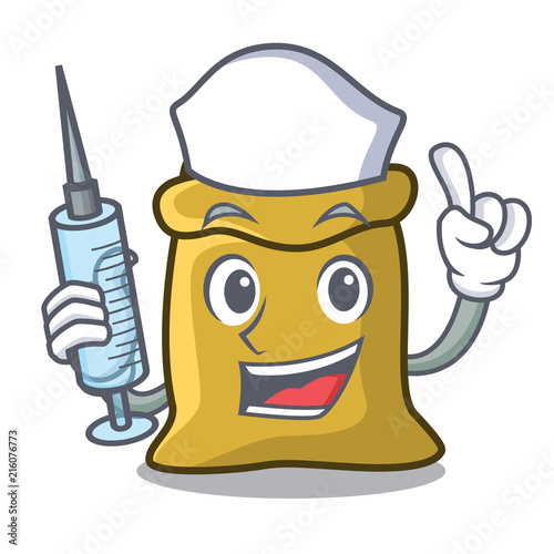 Nurse flour character cartoon style